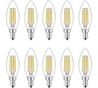Small Screw-In LED Light Bulbs, 10 Pack, Dimmable E14 Candle Bulbs, E14/SES 40W Equivalent, 220V, Warm White 2700K, FanciBuy