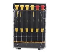 Small Screwdriver Kit, 6pcs Mini Precision Flathead and Cross Screwdrivers for Micro Tiny Screws - Magnetic Tips, Alloy Steel Durable Material, Ideal for Clock and Glasses Repair