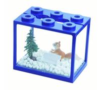 Small Sea Monkey Tank, Stackable Mini Betta Fish Tank Tinny Aquarium Kit with Aquarium Gravel, Moss Ball Tank Shrimp Tank 0.27 Gallon Acrylic Cube Fish Bowl for Shrimp Snails