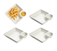 Small Serving Tray - Five-piece Plastic Frame with High Capacity, Decorative Food Holder for the Home Kitchen, Unique, Space-saving, All-purpose Element for Hotel Reception