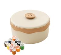 Small Sewing Box, Compact Portable Magnetic Box, Basic Sewing Kit - for Travel Home Indoor Activities Creative Art Embroidery Development of Practical Handicraft
