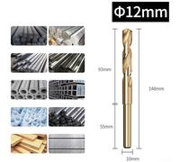 Small Shank Cobalt Drill Bit Perfect for Fast Chip Removal in Metalworking and Woodworking Projects (12mm)