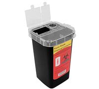 Small Sharps Bin, Detachable Plastic Disposable Sharps Bin Syringe Needle Trash Can Double Edge Razor Blade Disposal Container Waste Case for Salon Barber Tattoo Shop