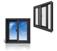 Small Shed Window, Windproof, Glazed, Sliding with Recessed Basement Aluminum Frame, for Garages,bathrooms,Chicken Coops,Mobile Homes,Kitchens,barns(40x40cm/15.7x15.7in)