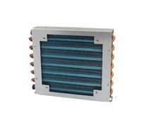Small Shell Condenser Radiator Refrigerator Freezer Water-cooled Aluminum Fin And Copper Tube Heat Exchanger With Fan Air-cooled(237x195x34mm)