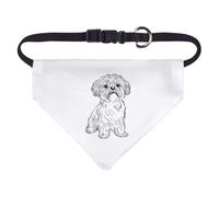 Small 'Shih Tzu Dog Sitting' Dog/Cat/Pet Bandana (PD00060705)