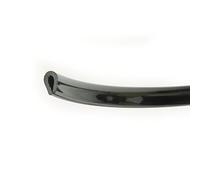 Small Shiny Black Edge Finisher Trim Strip Fits 1-3.5mm Priced Per Metre
