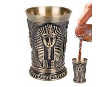 Small Shot Glasses - 30ml Zinc Alloy Vintage Egyptian Steins | Party Glasses for Tequila, Whiskey, Halloween or Holidays | Cool Collectible for Men, Family,