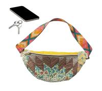 Small Shoulder Bag - Boho Quilted Adjustable Strap | Fabric Bag with Adjustable Strap for Women Men Girls Sport Hiking Cycling Riding Camping Picnic Home, D, Se référer à la description