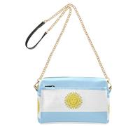Small Shoulder Bag for Women Vegan Leather Women Shoulder Bags Zip Shoulder Bags for Women, Argentina National Argentina Blue Flag, 9.6" x 3.3" x 6.3"
