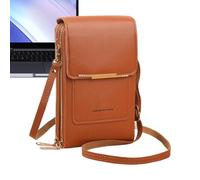 Small Shoulder Bag | Touch Screen Pouch with Card Holder, Women's PU Leather Shoulder Bag with Card Slot | for Passport, Phone, Lipstick, Money, Travel,