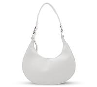 Small Shoulder Bags for Women,Leather Crescent Shoulder Bag Cute Underarm Purse for Night Out or Day Time, White, Shoulder