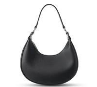 Small Shoulder Bags for Women，Leather Crescent Shoulder Bag Cute Underarm Purse for Night Out or Day Time, Black, Shoulder