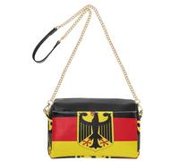 Small Shoulder Bags for Women Vegan Leather Shoulder Bag Women Waterproof Crossbody Bags for Women, 2-Germany Flag Silk, 9.6" x 3.3" x 6.3"