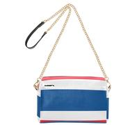 Small Shoulder Bags for Women Vegan Leather Shoulder Bag Women Waterproof Crossbody Bags for Women, Thailand Flag, 9.6" x 3.3" x 6.3"