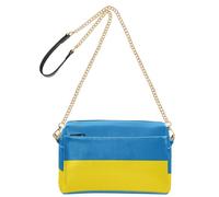 Small Shoulder Bags for Women Vegan Leather Women Shoulder Bags Zipper Shoulder Bags Women Crossbody Bags Ukraine Flag Blue Yellow Ukrainian National