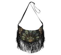 Small Shoulder Purses for Women Adjustable Shoulder Strap Stylish Crossbody Bags for Travel Women'S Bags Victorian Peacock Feather Gold