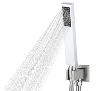 Small Shower Head Handheld, Stainless Steel Shower Attachment for Bath Taps, Metal Chrome Handheld Showerhead with Self-Cleaning Silicone Nozzles, Easy Installation for Bathroom
