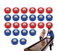 Small Shuffleboard Pucks for the Table, Small Shuffleboard Replacement Pucks, 24-Piece Shuffleboard Curling Accessories, Funny Shuffleboard Roller Set, Portable Desktop Sliding Beads, Indoor