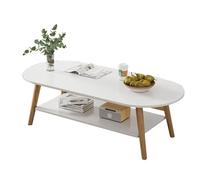 Small Side Table for Sofa Bed Living Room End Table with Shelf Wooden Center Table Stylish Accent Table Compact Furniture for Home Decor