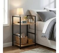 Small Side Table, Narrow End Table, Skinny Sofa Table, Slim Nightstand, Living Room, Bed Room, 29L X 23.5W X 48H Cm Oak Colour