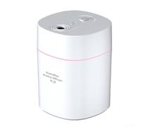 Small Silent Humidifier, Whisper Quiet Desktop Car Essential Oil Aroma Diffuser Compact Design Rechargeable For Home Office Travel(White)