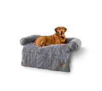 Silentnight Calming Dog Sofa Protector - Pet Sofa Cover Protector Bed for Dogs Cats with Non Slip Base and Soft Plush Fabric Reducing Pet Anxiety - Machine Washable - Small