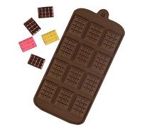 Small Silicone Mould, Mini Bar Moulds, Candy Chocolate Making Mold, 12-Cavity Small Break Apart Chocolate Molds Non-Stick Reusable DIY Baking Molds Candy Bar Moulds