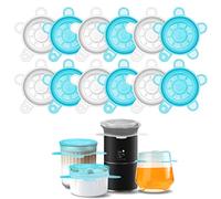 Small Silicone Stretch Lids, 12PCS 2.6"/6.5cm Zero Waste Reusable Silicon Container Lids Covers for Jars Bowls Cups Bottles Cans Pots (12PCS, Small)