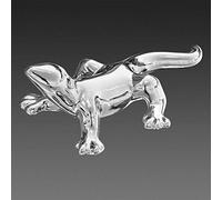 Small Silver Ceramic Gecko - Stunning Reflective Ornament (CP39)