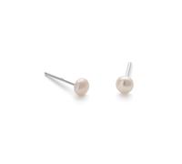 Small Silver Real Pearl Stud Earrings Elk & Bloom Silver One Size