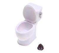 Small Simulation Toilet Seat with Sink Sound Effect for Dollhouses Accessories, Realistic Bathroom Decorations, Collectors, Miniature Furniture for Dollhouses