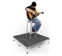 Small Singing Stage Platform, Heavy Duty Platform Stage with Detachable Foldable Riser Legs & Locking Pins, 1m X 1m Connectable Stage Platform for Events(H 16in)