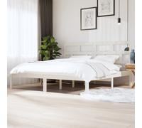 Small Single Bed Frame White Solid Pine Wood 75x190cm Plywood Slats +Headboards