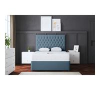 (Small Single, Blue) Seraphine Divan Upholstered Bed