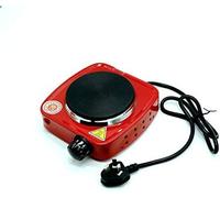 Small Single Hot Plate Electrical 500W,Single Burner Electric Hot Plate,Table Top Cooker Hob with Temperature Control Ideal for Food Warmer or Slow Cooking Tea Maker Household (Red)