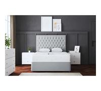 (Small Single, Silver) Seraphine Divan Upholstered Bed