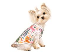 Small Size Corgi Print Dog Cat T-Shirt, Cute Breathable Tank Top For Small Puppy Kitten Indoor Outdoor Wear