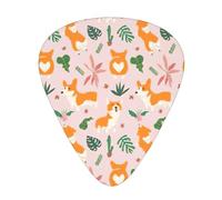 Small Size Corgi print Guitar Picks 12 Pack Assorted Thickness for Guitar,ukulele,0.46/0.71/0.96mm
