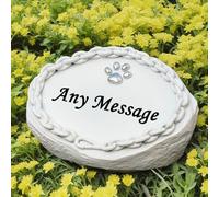 Small Size Dog Memorial Rocks Loss Stones with Cute Paw Print, Engraved with Any Message Dog Memorial Stones Mini Grave Markers for Lost Sympathy Gifts Remembrance Gift