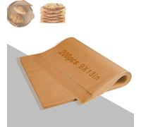 Small Size Parchment Paper Sheets,13x9in (33x23cm) Unbleached Parchment, Pre-Cut Brown Barchment Paper for Baking Cookies, Bread, Meat, Pizza（200 Pcs）
