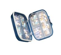 Small Size Pills Case Holds Multiple Medications 7 Day Supply Portable Medicine Case for Elderly and Travelers Efficient Portable Box Seven Compartment Box Clear Container Sturdy Organizers