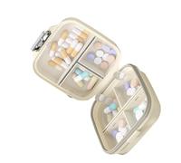 Small Size Pills Case Holds Multiple Medications 7 Day Supply Portable Medicine Case for Elderly and Travelers Efficient Portable Box Seven Compartment Box Clear Container Sturdy Organizers