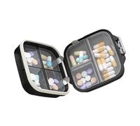 Small Size Pills Case Holds Multiple Medications 7 Day Supply Portable Medicine Case for Elderly and Travelers Efficient Portable Box Seven Compartment Box Clear Container Sturdy Organizers
