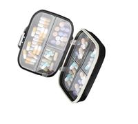 Small Size Pills Case Holds Multiple Medications 7 Day Supply Portable Medicine Case for Elderly and Travelers Efficient Portable Box Seven Compartment Box Clear Container Sturdy Organizers
