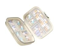 Small Size Pills Case Holds Multiple Medications 7 Day Supply Portable Medicine Case for Elderly and Travelers Efficient Portable Box Seven Compartment Box Clear Container Sturdy Organizers