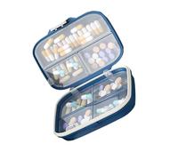 Small Size Pills Case Holds Multiple Medications 7 Day Supply Portable Medicine Case for Elderly and Travelers Efficient Portable Box Seven Compartment Box Clear Container Sturdy Organizers