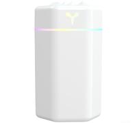 Small-Sized USB Humidifier For Car Travel Home Office Use Silent Operation Mode And Soft 7-Color LED Night Light(White)
