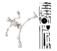 Small Skeleton Figure, Action Skeleton Figurines With Multiple Accessories, 5.12x1.38 Inches, Compact Display Size, for Shelves, Game, Christmas, Halloween, Desks, Party, Role-Playing Fun