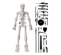 Small Skeleton Figure | Skeleton Decor with Multiple Accessories - Realistic Movable Joints Model Statue for Christmas Collection Shelves Desks Party Game Role-Playing